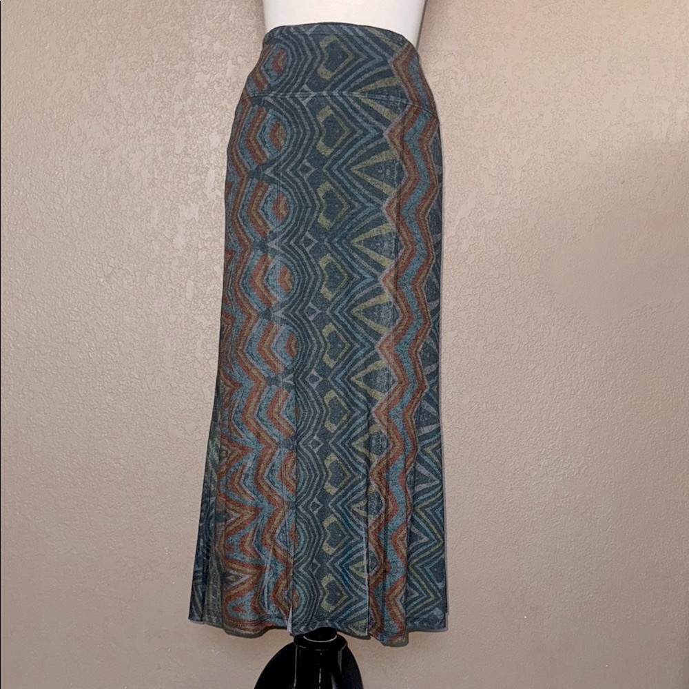 Nally & Millie Pattern Maxi A-Line Skirt